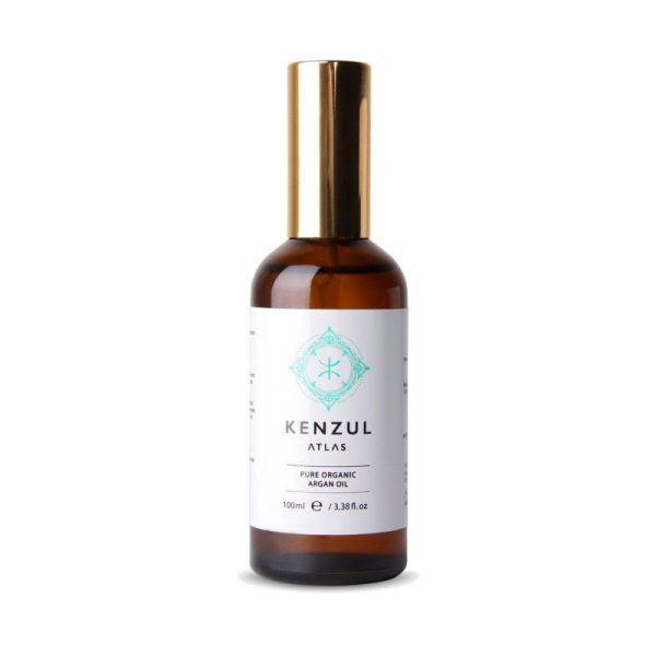 Kenzul Atlas Argan Oil 100ml amber glass bottle, front label