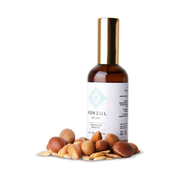 Kenzul Atlas Argan Oil bottle label with argan nuts